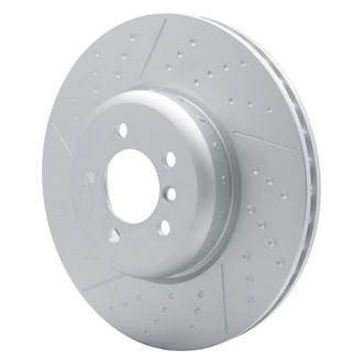 R1 Concepts® - Carbon GEOMET™ Dimpled and Slotted 1-Piece Front Brake Rotor