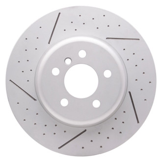 R1 Concepts® - Carbon GEOMET™ Dimpled and Slotted 1-Piece Rear Brake Rotor