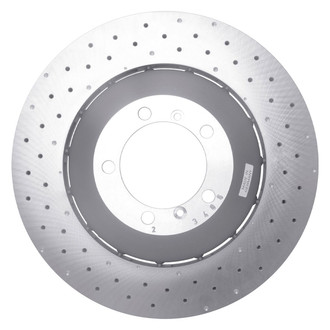 R1 Concepts® - Carbon GEOMET™ Drilled 1-Piece Front Driver Side Brake Rotor