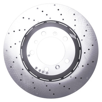 R1 Concepts® - Carbon GEOMET™ Drilled 1-Piece Rear Passenger Side Brake Rotor