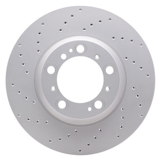 R1 Concepts® - Carbon GEOMET™ Drilled 1-Piece Rear Passenger Side Brake Rotor