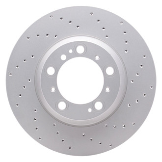 R1 Concepts® - Carbon GEOMET™ Drilled 1-Piece Rear Driver Side Brake Rotor