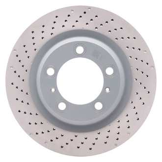 R1 Concepts® - Carbon GEOMET™ Drilled 1-Piece Rear Driver Side Brake Rotor