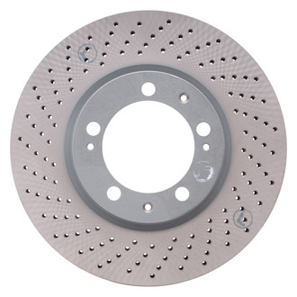 R1 Concepts® - GEO-Carbon™ Drilled 1-Piece Front Driver Side Brake Rotor