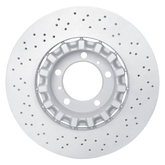 R1 Concepts® - Carbon GEOMET™ Drilled 1-Piece Front Passenger Side Brake Rotor