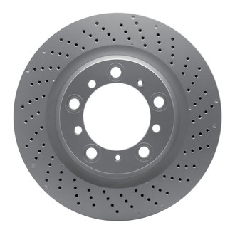R1 Concepts® - Carbon GEOMET™ Drilled 1-Piece Rear Passenger Side Brake Rotor