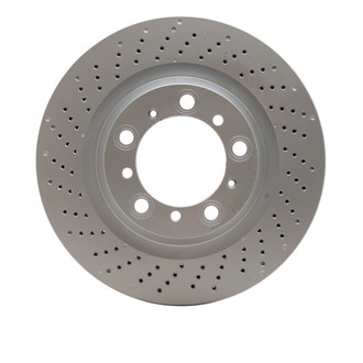 R1 Concepts® - Carbon GEOMET™ Drilled 1-Piece Rear Driver Side Brake Rotor