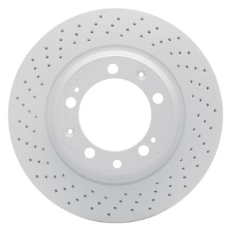 R1 Concepts® - Carbon GEOMET™ Drilled 1-Piece Rear Driver Side Brake Rotor