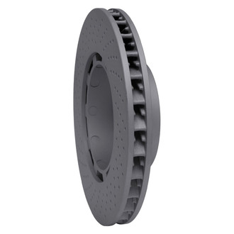 R1 Concepts® - Carbon GEOMET™ Drilled 1-Piece Front Passenger Side Brake Rotor