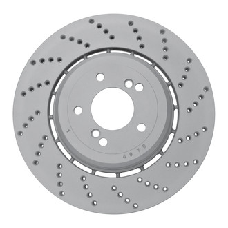 R1 Concepts® - GEO-Carbon™ Drilled 1-Piece Rear Passenger Side Brake Rotor
