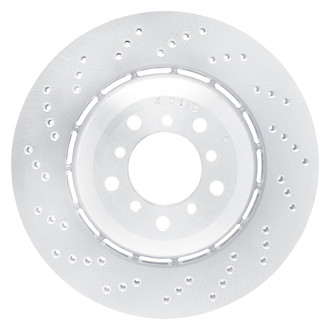 R1 Concepts® - Carbon GEOMET™ Drilled 1-Piece Front Driver Side Brake Rotor