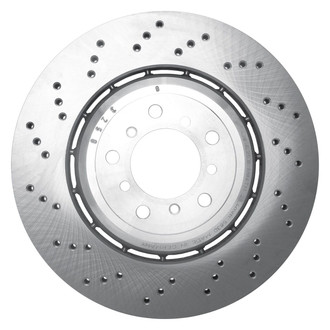 R1 Concepts® - GEO-Carbon™ Drilled 1-Piece Front Driver Side Brake Rotor
