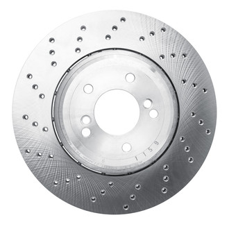 R1 Concepts® - GEO-Carbon™ Drilled 1-Piece Rear Driver Side Brake Rotor