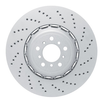 R1 Concepts® - Carbon GEOMET™ Drilled 1-Piece Front Passenger Side Brake Rotor