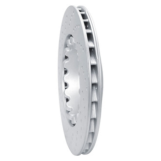 R1 Concepts® - Carbon GEOMET™ Drilled 1-Piece Front Passenger Side Brake Rotor