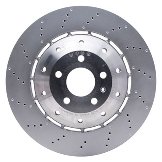 R1 Concepts® PXP-73056A - Carbon GEOMET™ Drilled 1-Piece Front Brake Rotor