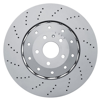 R1 Concepts® PXP-73077A - Carbon GEOMET™ Drilled 1-Piece Front Brake Rotor