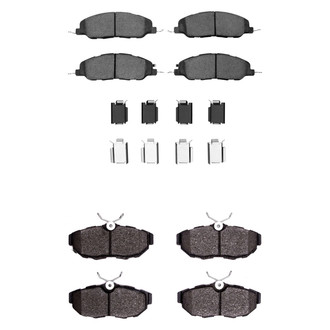 R1 Concepts® - Performance Sport Low Metallic Front and Rear Brake Pad Set