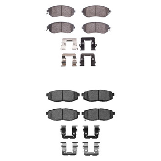 R1 Concepts® - Performance Sport Low Metallic Front and Rear Brake Pad Set