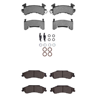 R1 Concepts® - Super Heavy Duty Semi-Metallic Front and Rear Brake Pad Set
