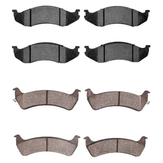 R1 Concepts® - Super Heavy Duty Semi-Metallic Front and Rear Brake Pad Set