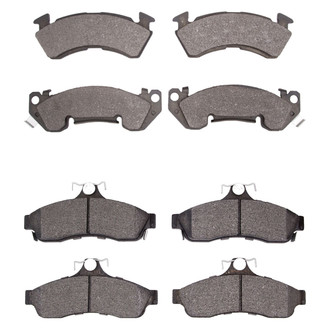 R1 Concepts® - Super Heavy Duty Semi-Metallic Front and Rear Brake Pad Set