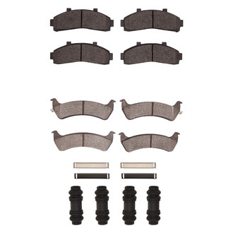 R1 Concepts® - Super Heavy Duty Semi-Metallic Front and Rear Brake Pad Set