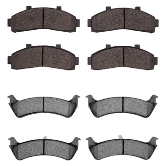 R1 Concepts® - Super Heavy Duty Semi-Metallic Front and Rear Brake Pad Set
