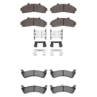 R1 Concepts® - Super Heavy Duty Semi-Metallic Front and Rear Brake Pad Set