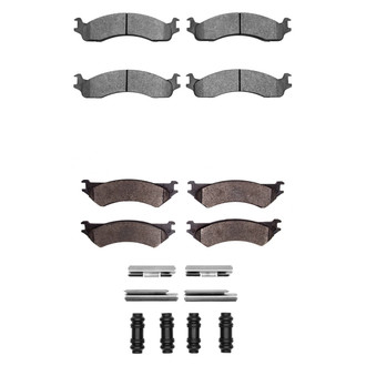R1 Concepts® - Super Heavy Duty Semi-Metallic Front and Rear Brake Pad Set