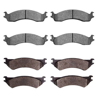 R1 Concepts® - Super Heavy Duty Semi-Metallic Front and Rear Brake Pad Set