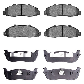 R1 Concepts® - Super Heavy Duty Semi-Metallic Front and Rear Brake Pad Set