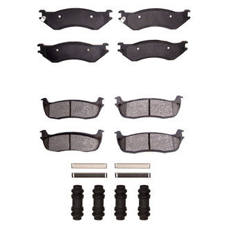 R1 Concepts® - Super Heavy Duty Semi-Metallic Front and Rear Brake Pad Set