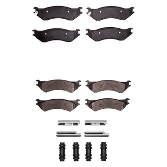 R1 Concepts® - Super Heavy Duty Semi-Metallic Front and Rear Brake Pad Set