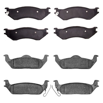 R1 Concepts® - Super Heavy Duty Semi-Metallic Front and Rear Brake Pad Set
