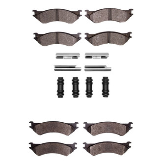 R1 Concepts® - Super Heavy Duty Semi-Metallic Front and Rear Brake Pad Set