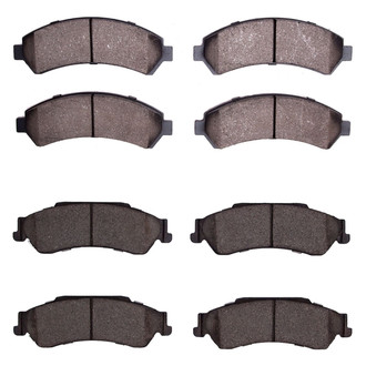 R1 Concepts® - Super Heavy Duty Semi-Metallic Front and Rear Brake Pad Set