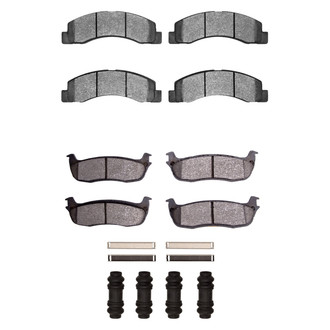 R1 Concepts® - Super Heavy Duty Semi-Metallic Front and Rear Brake Pad Set