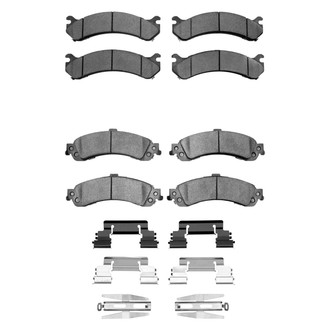 R1 Concepts® - Super Heavy Duty Semi-Metallic Front and Rear Brake Pad Set