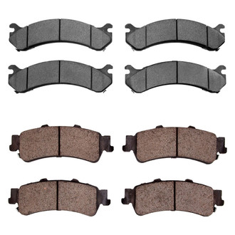 R1 Concepts® - Super Heavy Duty Semi-Metallic Front and Rear Brake Pad Set
