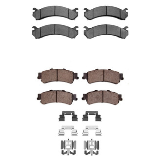 R1 Concepts® - Super Heavy Duty Semi-Metallic Front and Rear Brake Pad Set