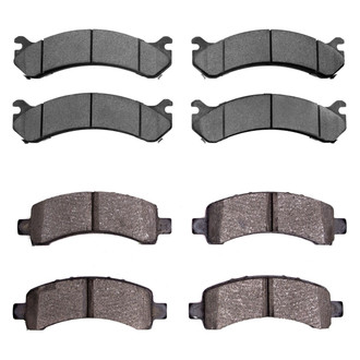 R1 Concepts® - Super Heavy Duty Semi-Metallic Front and Rear Brake Pad Set