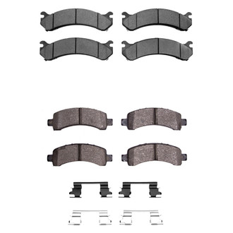 R1 Concepts® - Super Heavy Duty Semi-Metallic Front and Rear Brake Pad Set