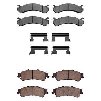 R1 Concepts® - Super Heavy Duty Semi-Metallic Front and Rear Brake Pad Set