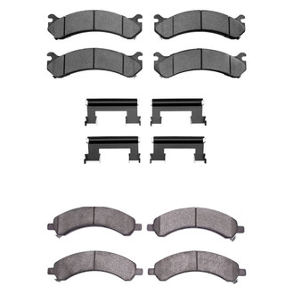 R1 Concepts® - Super Heavy Duty Semi-Metallic Front and Rear Brake Pad Set
