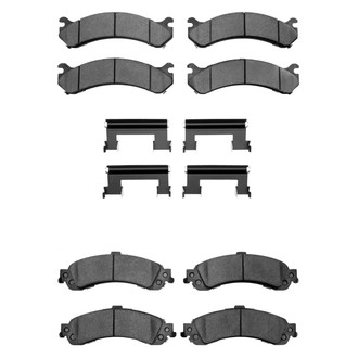 R1 Concepts® - Super Heavy Duty Semi-Metallic Front and Rear Brake Pad Set