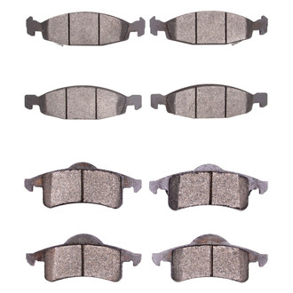 R1 Concepts® - Super Heavy Duty Semi-Metallic Front and Rear Brake Pad Set