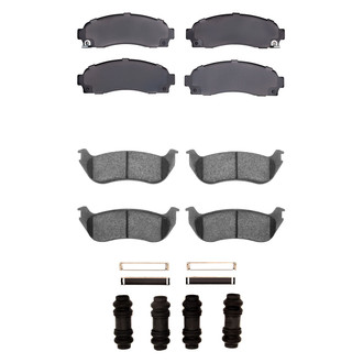 R1 Concepts® - Super Heavy Duty Semi-Metallic Front and Rear Brake Pad Set