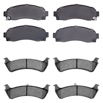 R1 Concepts® - Super Heavy Duty Semi-Metallic Front and Rear Brake Pad Set