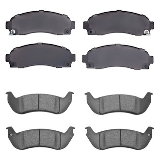 R1 Concepts® - Super Heavy Duty Semi-Metallic Front and Rear Brake Pad Set